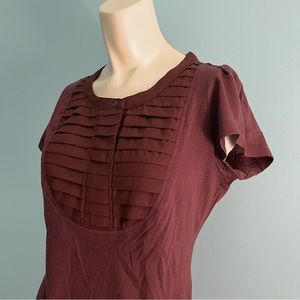 Banana Republic Cap-sleeve Burgundy Small